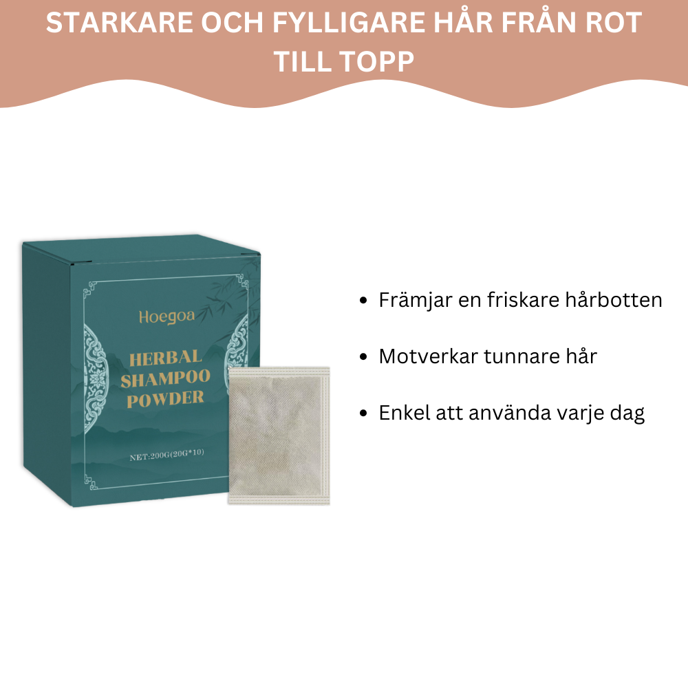 ZenHair® | Japanskt Växtbaserat Schampopulver för Hårväxt SE
